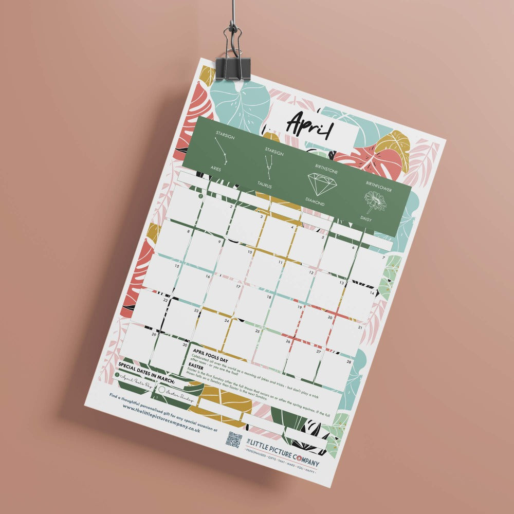 Free Printable Monthly Planner for April | The Little Picture Company