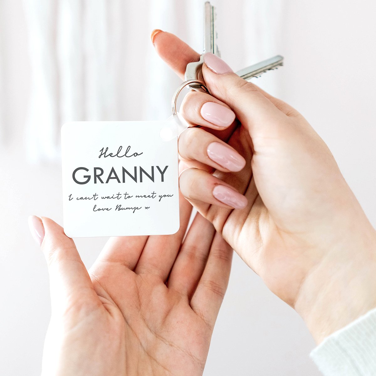 Personalised baby scan keyring top