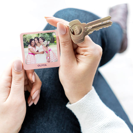 Personalized Photo Keychain – Custom Engraved Picture & Name Keyring Gift For Women & Men - View #5
