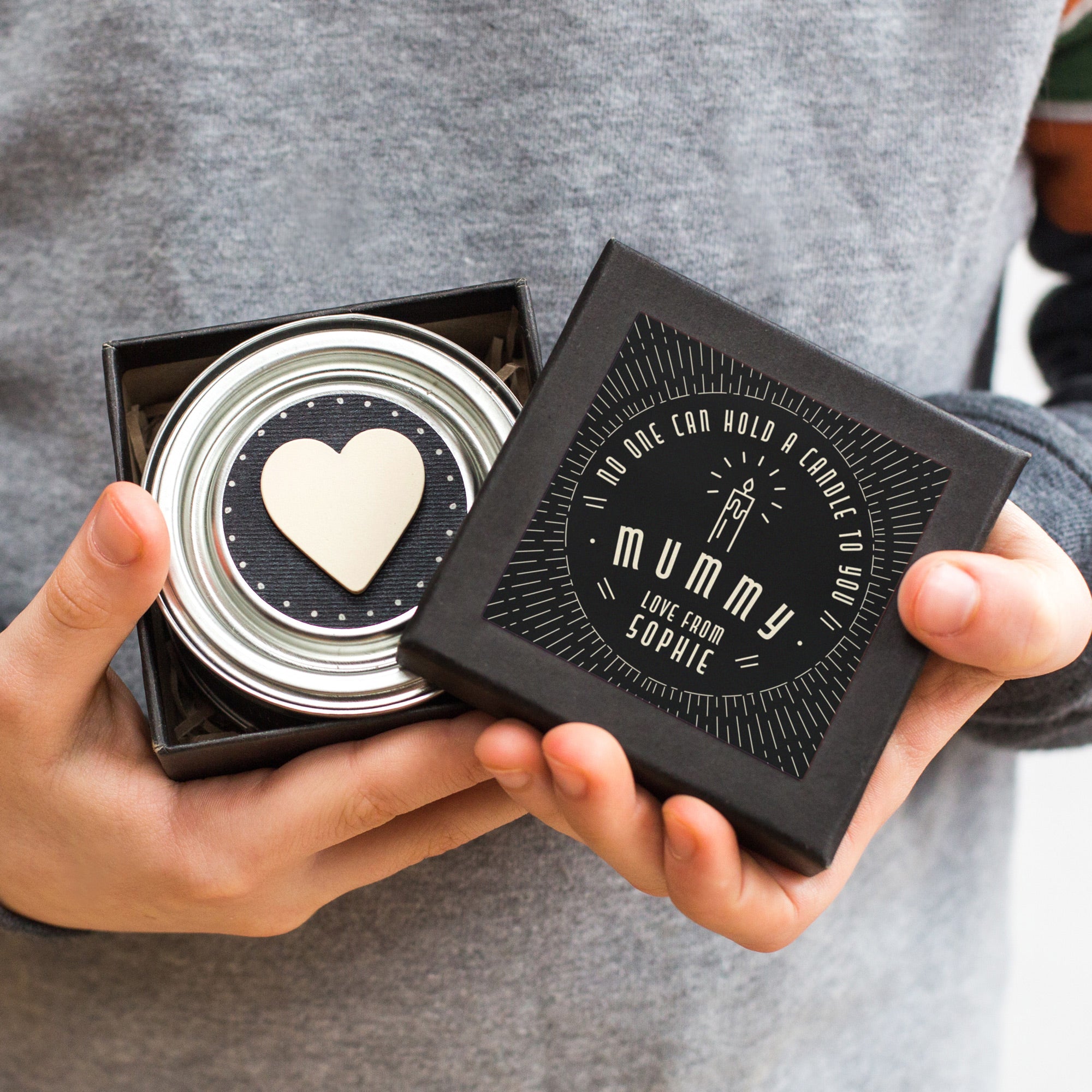 Personalised Candle In A Keepsake Box For Mum The Little Picture Company