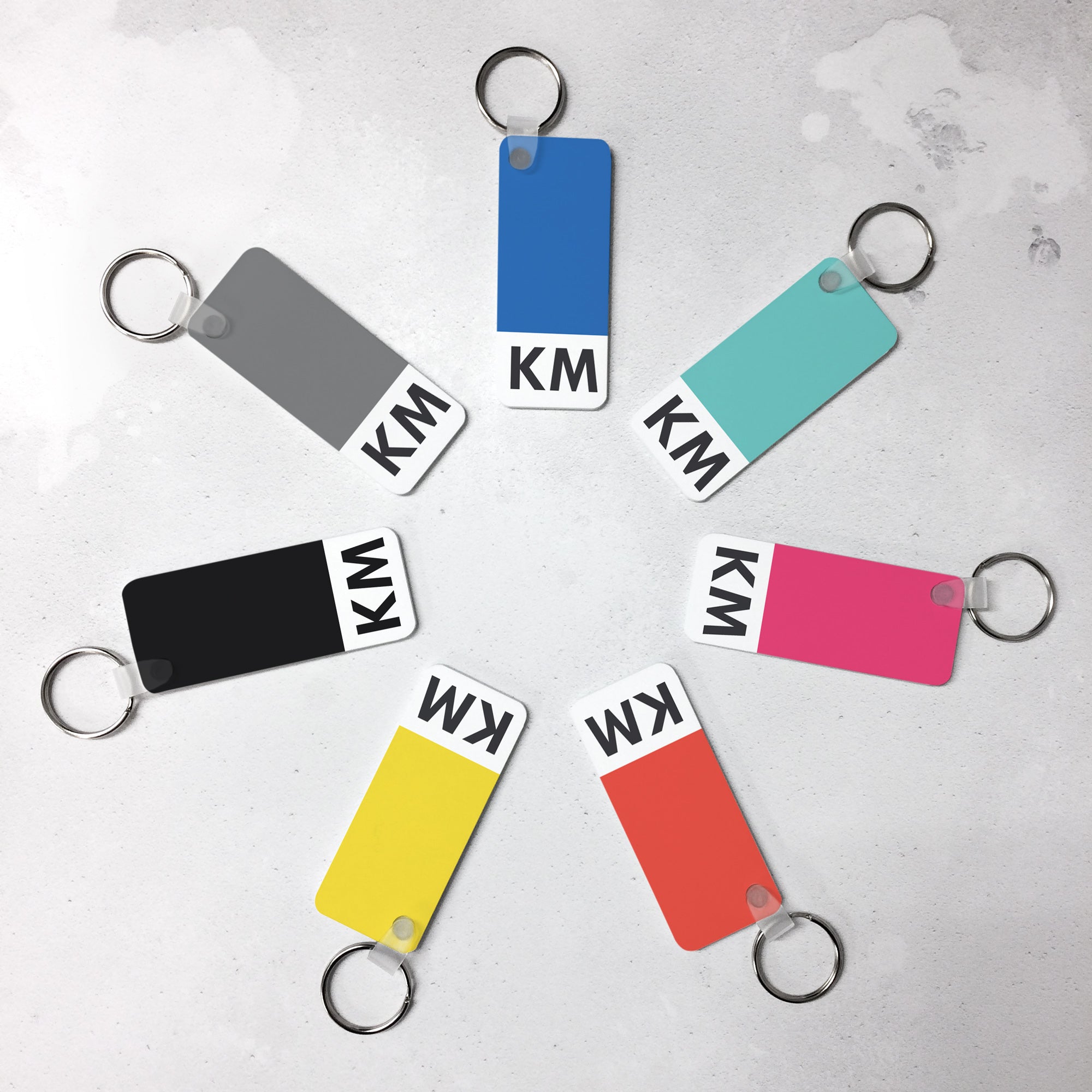Personalised Monogram Colour Block Keyring | The Little Picture Company