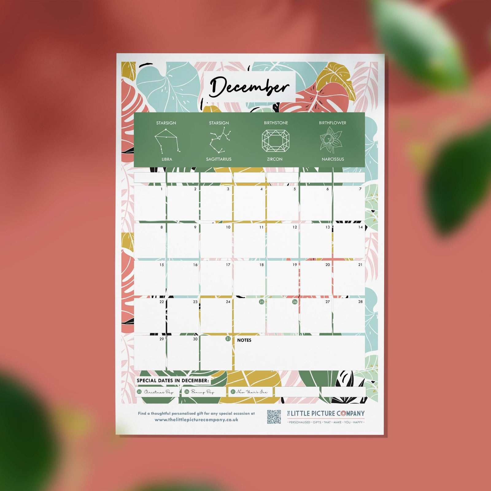 Free December Printable Monthly Planner | The Little Picture Company