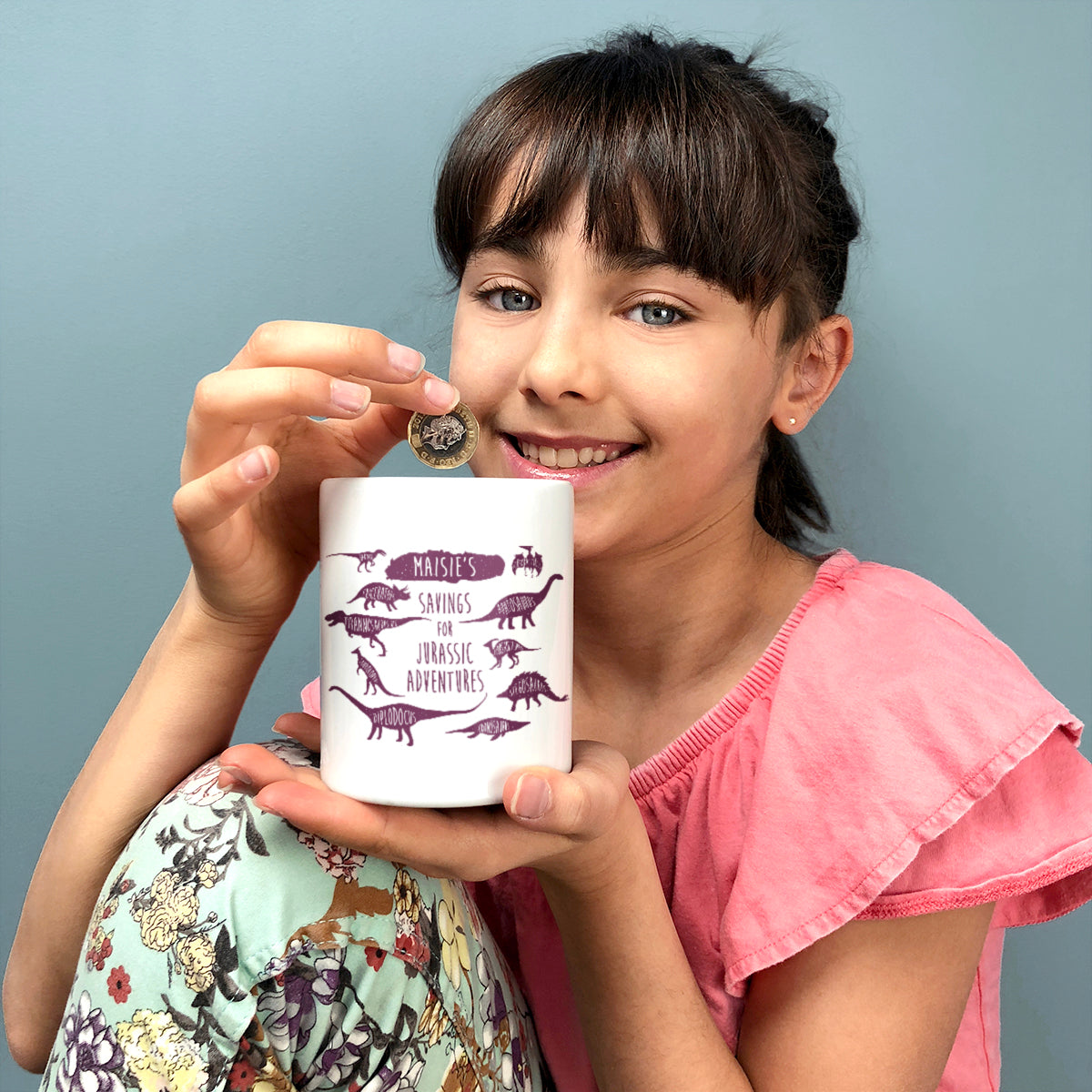 Personalised Dinosaur Money Box The Little Picture Company