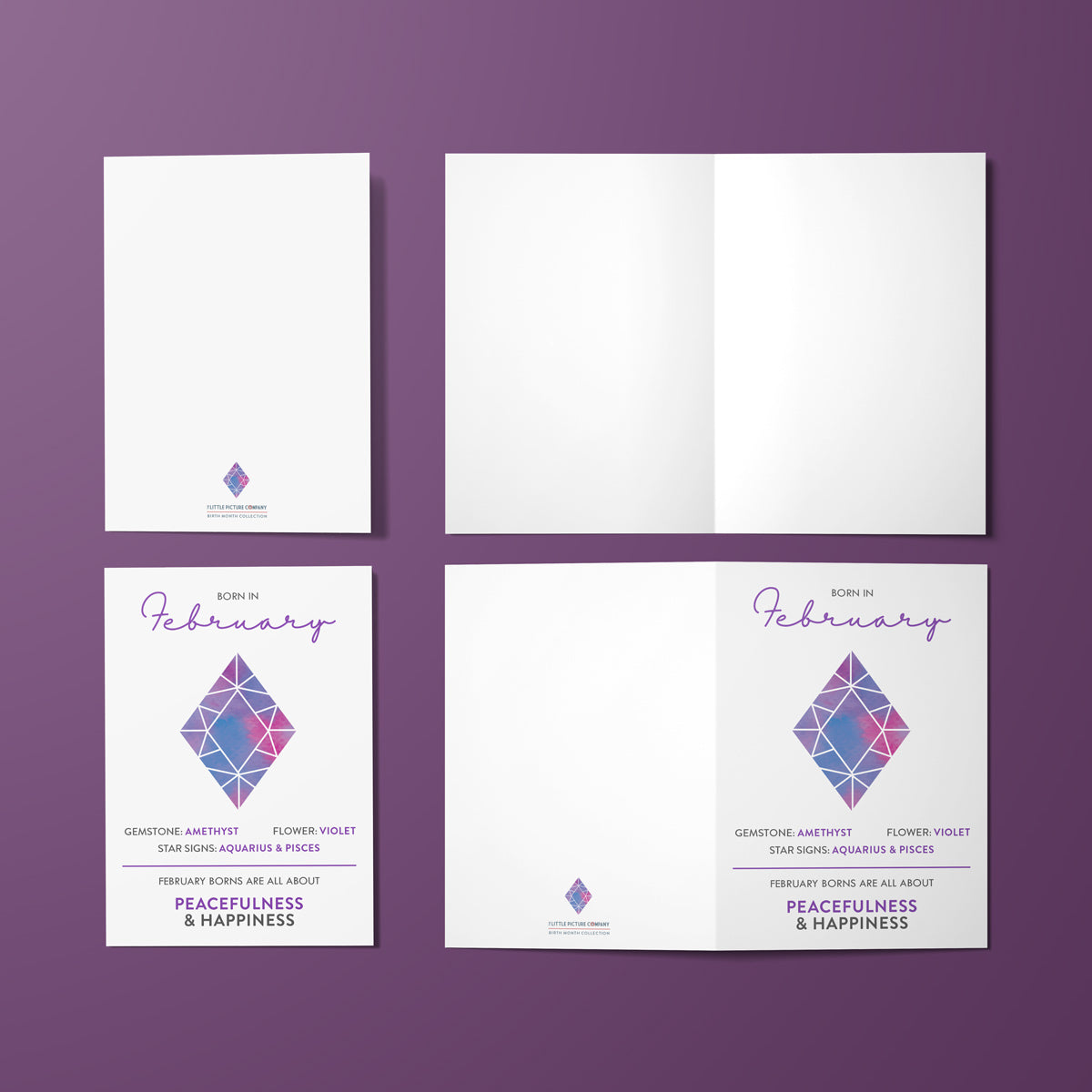 FREE Printable February Birth Month Card | The Little Picture Company