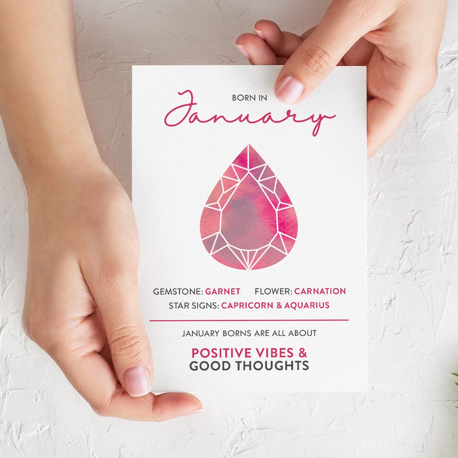 FREE Printable January Birth Month Card | The Little Picture Company