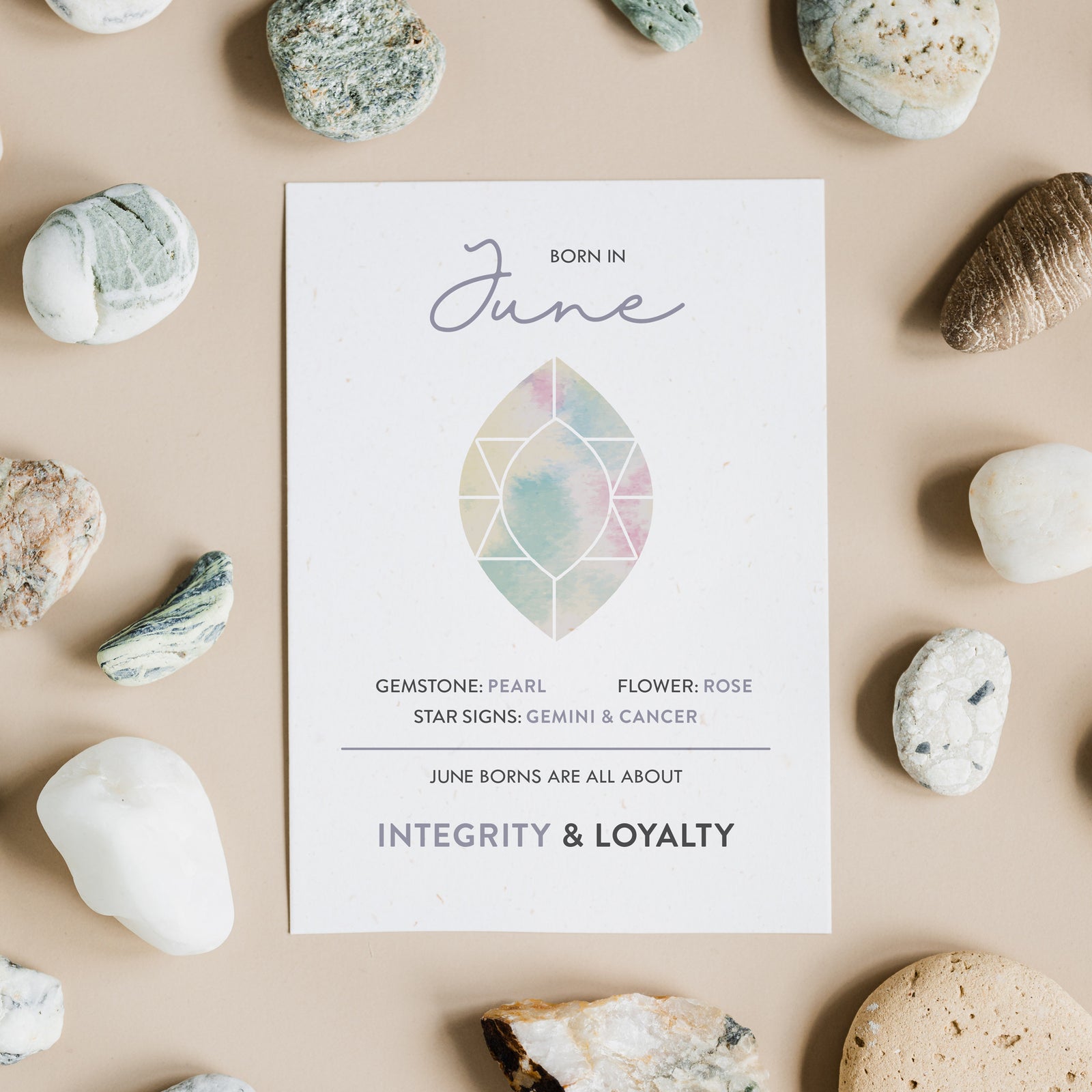FREE June Birth Month Printable Card | The Little Picture Company