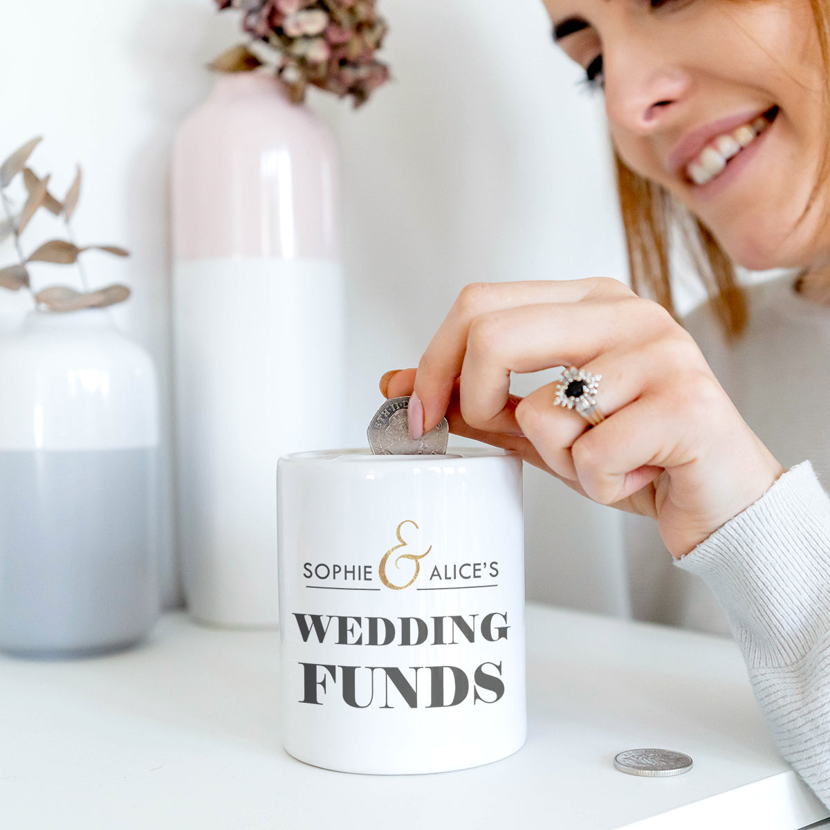 Personalised Wedding Funds Keepsake Money Box The Little Picture Company
