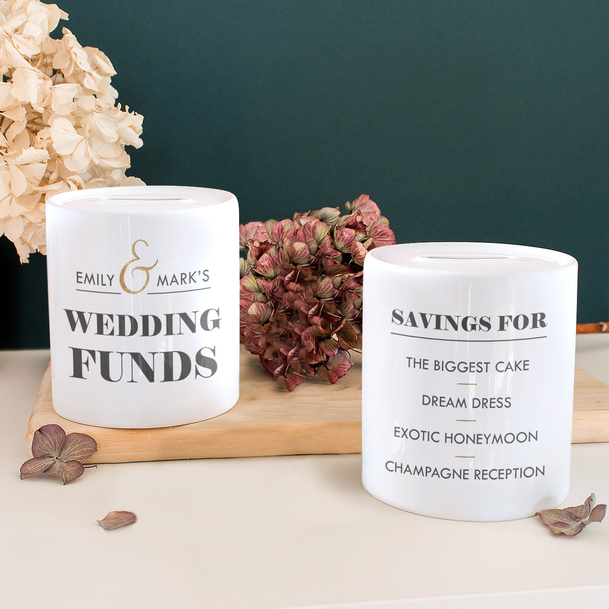 Personalised Wedding Funds Keepsake Money Box The Little Picture Company