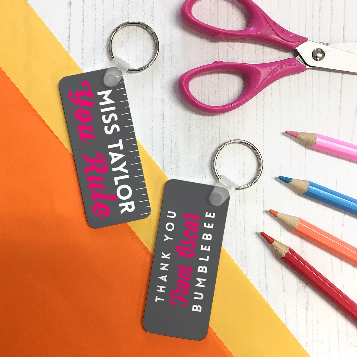Personalised 'You Rule' Teacher Keyring | The Little Picture Company