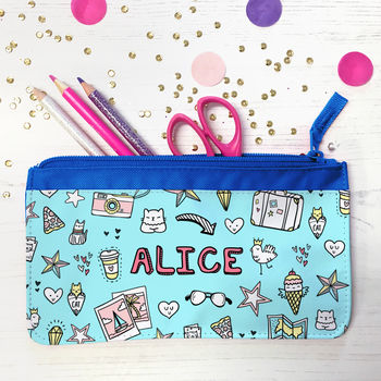Personalised Pencil Case With Doodle Graffiti Design | The Little ...