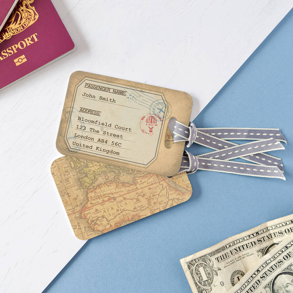 Paper luggage tags online